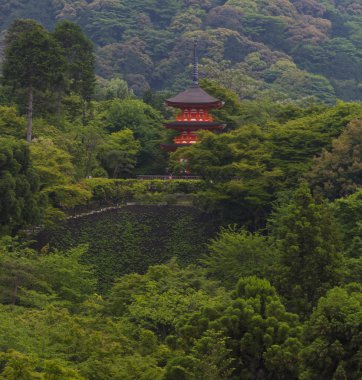 kiyomizu-dera Tapınağı Kyoto yakın taisan-ji Tapınağı pagoda üç katlı