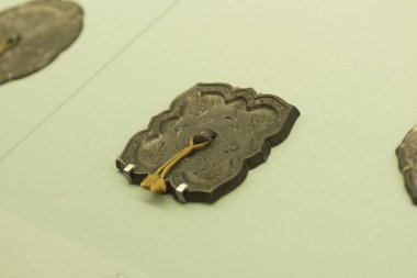 Taipei, Tayvan - 14 Aralık 2016 'da Taipei, Tayvan, Asya' daki Ulusal Saray Müzesi 'nde antikalar sergilendi.