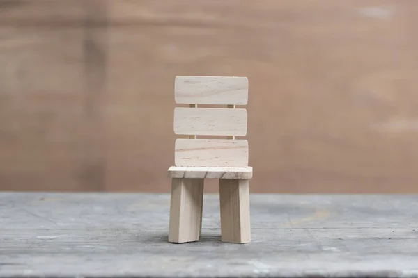 Kleine Holzmodelle Stuhl Für Die Ausstellung — Stockfoto