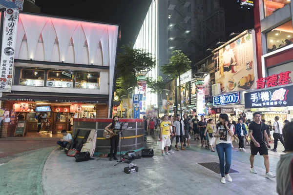 Taipei Taiwan November 12Th 2016 Locals Tourists Enjoying Street Market — Stock Photo, Image