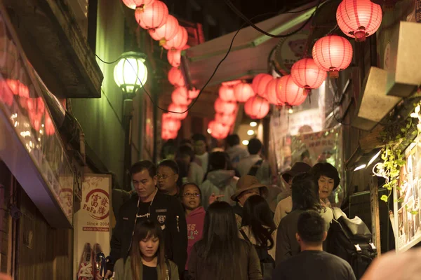 Jiufen Tayvan Aralık 2016 Dünyanın Dört Bir Yanından Gelen Turistler — Stok fotoğraf
