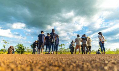 Nakhonnayok, Tayland - 14 Aralık 2016 macera trekking Seyahat Khao Yai Milli Parkı, Tayland