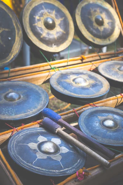 Burmesische Musikinstrumente Bildfilter Mit Vintaged — Stockfoto