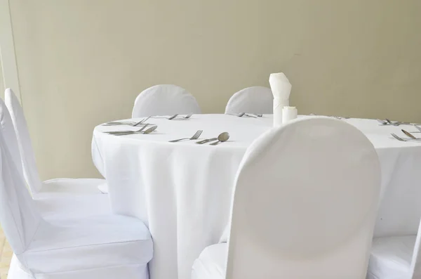 Fin Restaurang Middag Dukningen Plats — Stockfoto