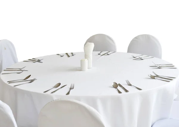 高級レストランの夕食のテーブルの場所の設定 — ストック写真