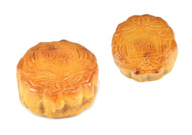Mid-Autumn Festival mooncakes isolated on white background
