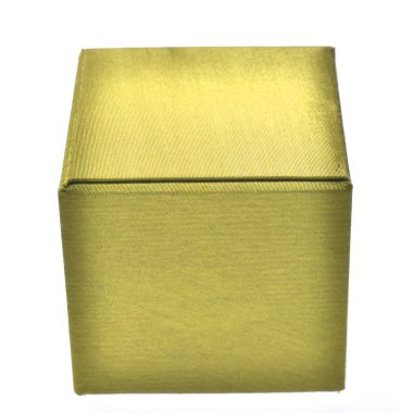 beyaz zemin üzerine sarı bir kutu