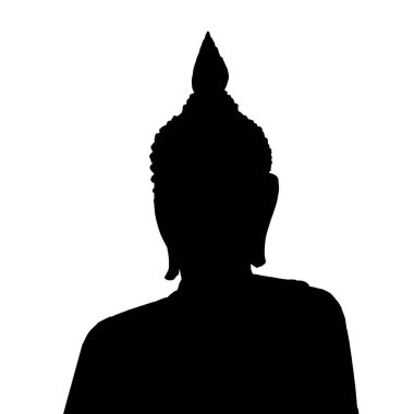 Black Buddha statue silhouette
