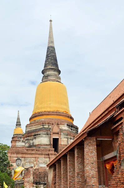 Gamla Templet Wat Yai Chai Mongkhon Ayuthaya Provinsen Thailand — Stockfoto