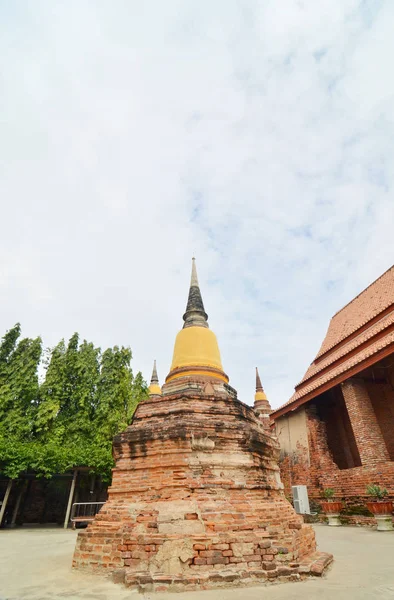 Templo Velho Wat Yai Chai Mongkhon Província Ayuthaya Tailândia — Fotografia de Stock