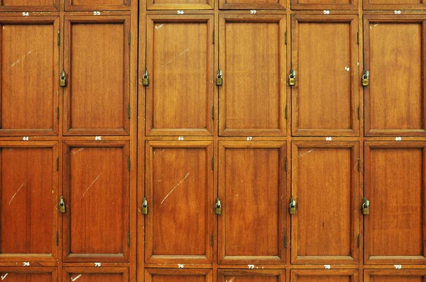 Old Wooden Cabinets Locks — Fotografia de Stock