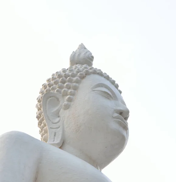 Estátua Buda Branco Céu Azul — Fotografia de Stock