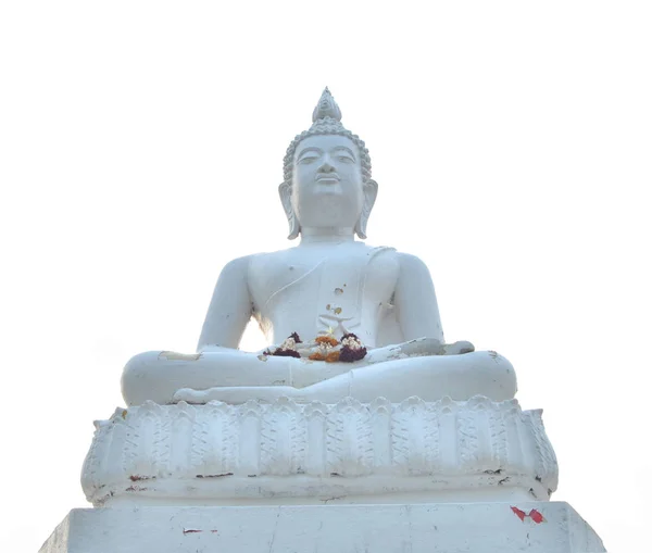 White Buddha Statue Sky Background — Stockfoto