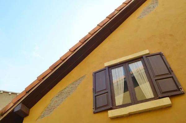 Italian Style Building Sky Background — Stockfoto