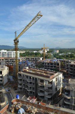 kraan en bouwen werken vooruitgang