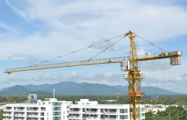 kraan en bouwen werken vooruitgang