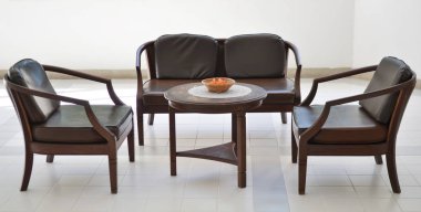 interior with sofa and armchairs 