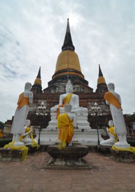 Buda ve Pagoda Wat Yai Chai Mongkol, Ayutthaya, Tayland