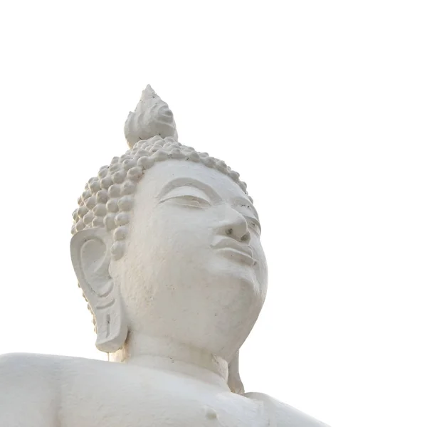 White Buddha Statue Close — Fotografia de Stock