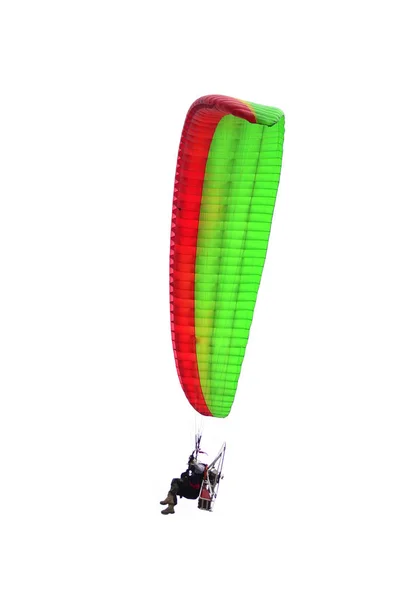 Moto Paraglider Isolerad Vit — Stockfoto