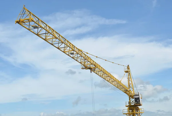 Guindaste Construção Progresso Trabalho Canteiro Obras — Fotografia de Stock