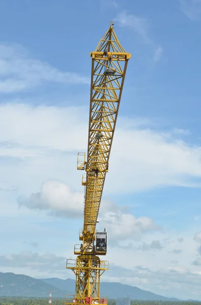 Crane Building Working Progress Construction Site — Stock Photo, Image