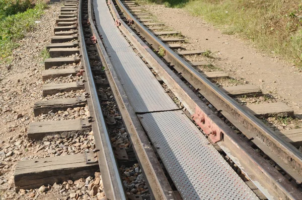 Detalhes Ferrovia Moderna — Fotografia de Stock