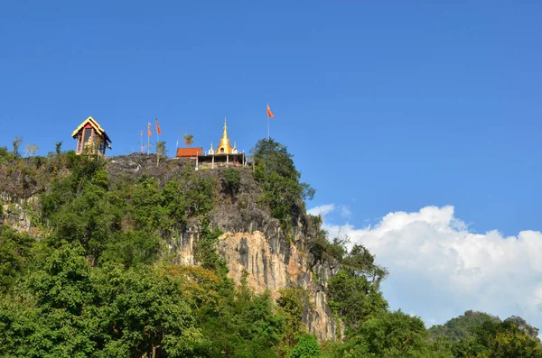 Templo Montaña Thong Pha Phom Templo Kanchanaburi Tailandia — Foto de Stock