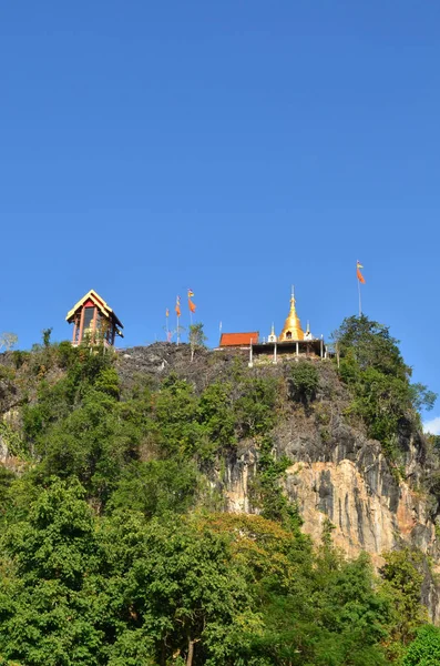 Templo Montaña Thong Pha Phom Templo Kanchanaburi Tailandia — Foto de Stock