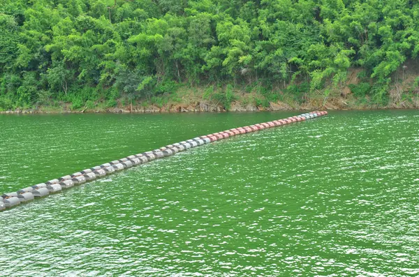 Boei Drijvend Het Water Hydro Elektrische Centrale Van Dam — Stockfoto