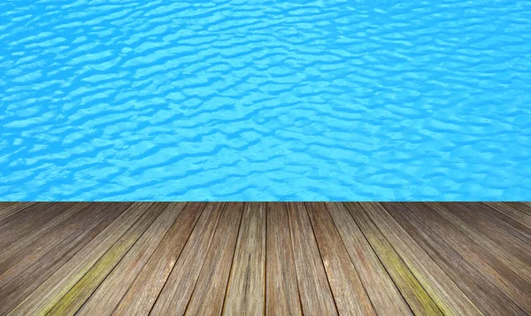 Wooden Floor Water Background — Stockfoto