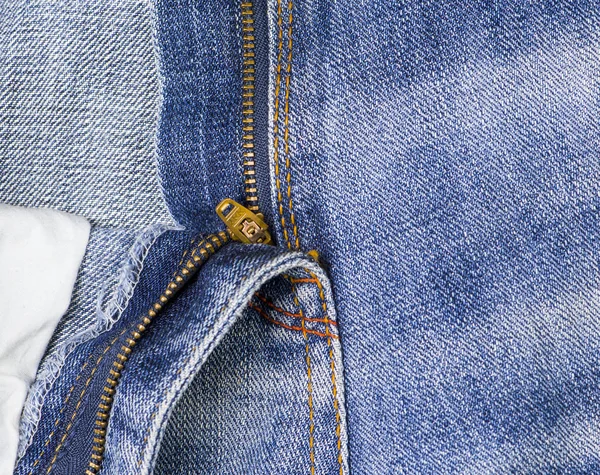 Blue Jeans Clothes Zipper — Foto de Stock
