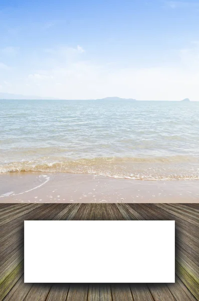 Leere Plakatwand Strand — Stockfoto