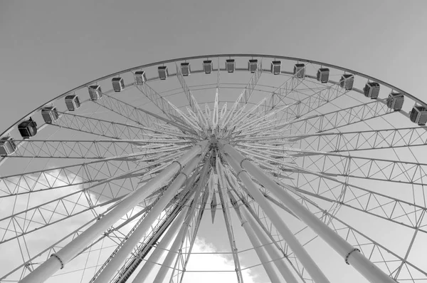 Vackra Stora Pariserhjul Svart Och Vitt — Stockfoto