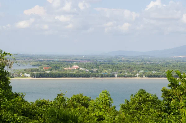 Uitzicht Chanthaburi Zee Vanaf Het Uitkijkpunt Thailand — Stockfoto