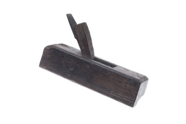 Beyaz arka plan üzerinde izole eski marangoz aracı planya