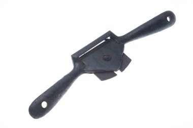 Beyaz arka plan üzerinde izole eski marangoz aracı planya