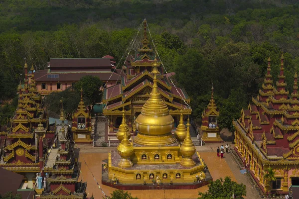 Templo Estilo Birmano Ciudad — Foto de Stock