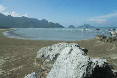 Güzel deniz ve sahil manzarası