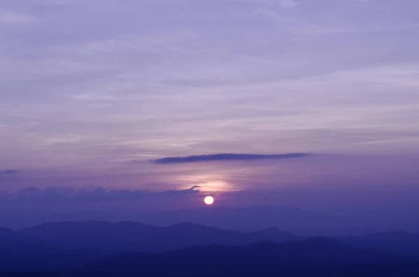 Puesta Sol Montaña — Foto de Stock