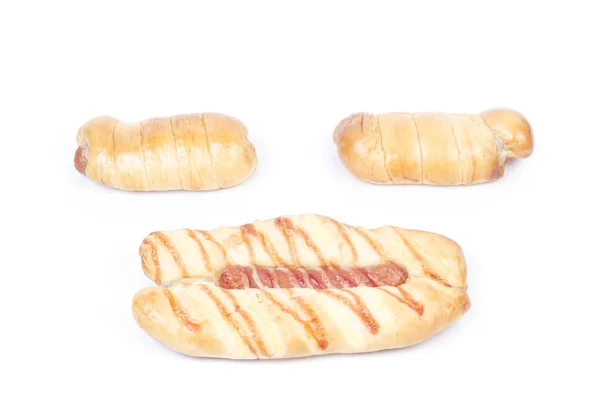 Frisches Brot Isoliert Auf Weiß — Stockfoto