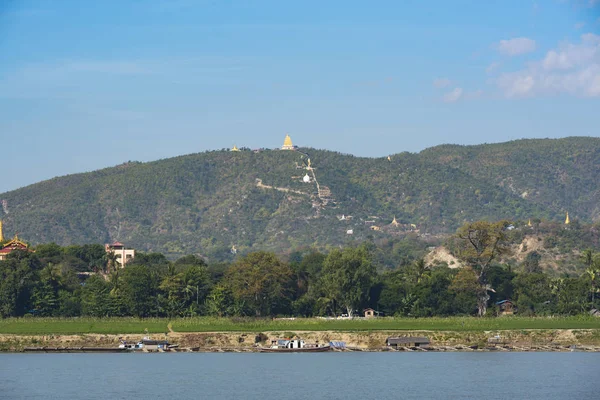 Zřícenina Mingun Pagoda Nedokončené Pagoda Chrámu Mingun Paya Mandalay Myanmar — Stock fotografie