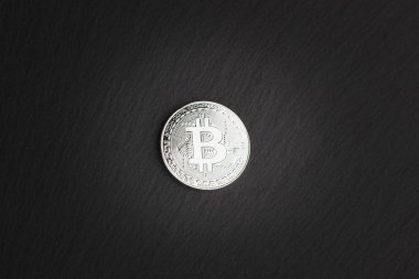 Bitcoin, dijital para, yumuşak odak arka plan