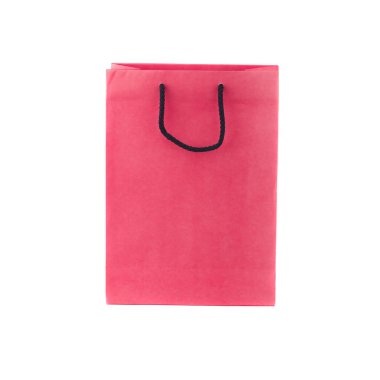 Kağıttan beyaz izole kırmızı paket