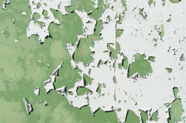 Eski yeşil renkli ve farklı kusurları ile yüzey