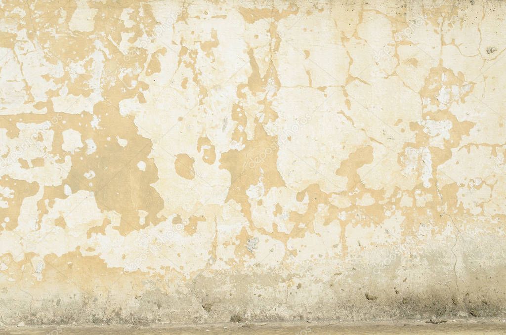 Surface with old beige color and different defects