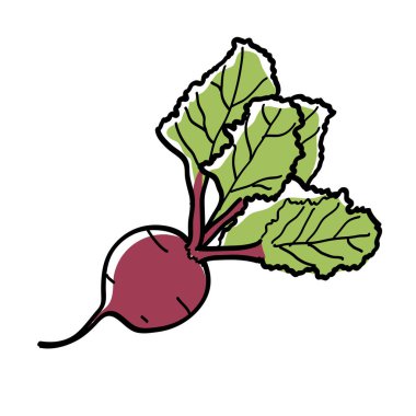 Çizilmiş çizgiyi pancar yaprakları ile el