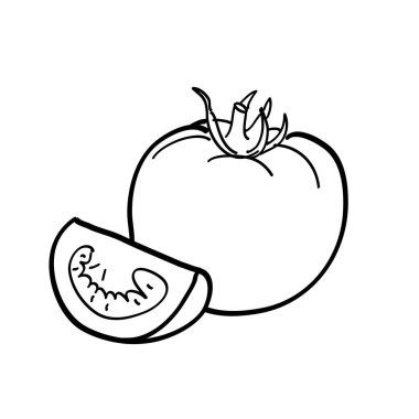 çizgi çizilmiş domates el