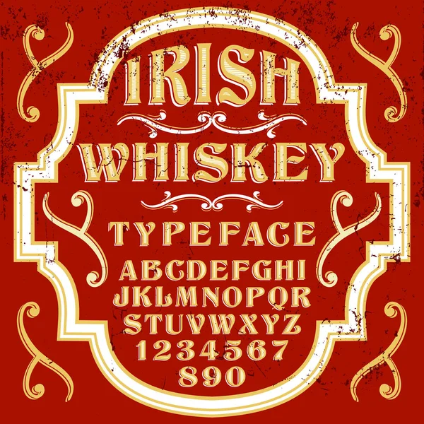 Irische Whiskey-Vintage-Schrift — Stockvektor