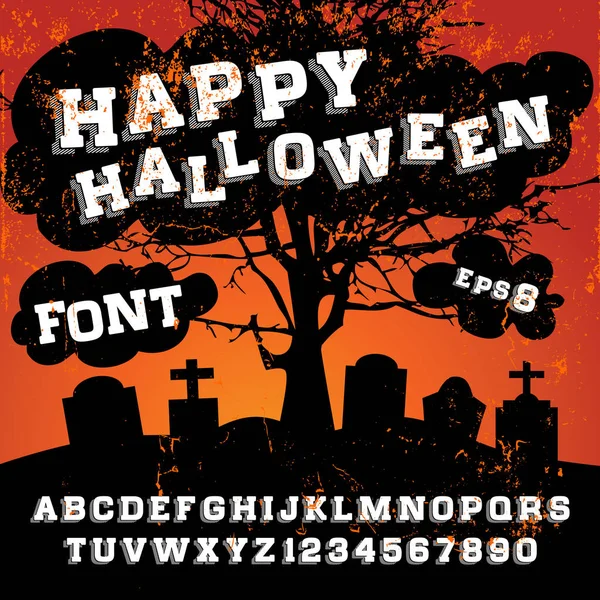 Tipo de letra Feliz Halloween — Archivo Imágenes Vectoriales